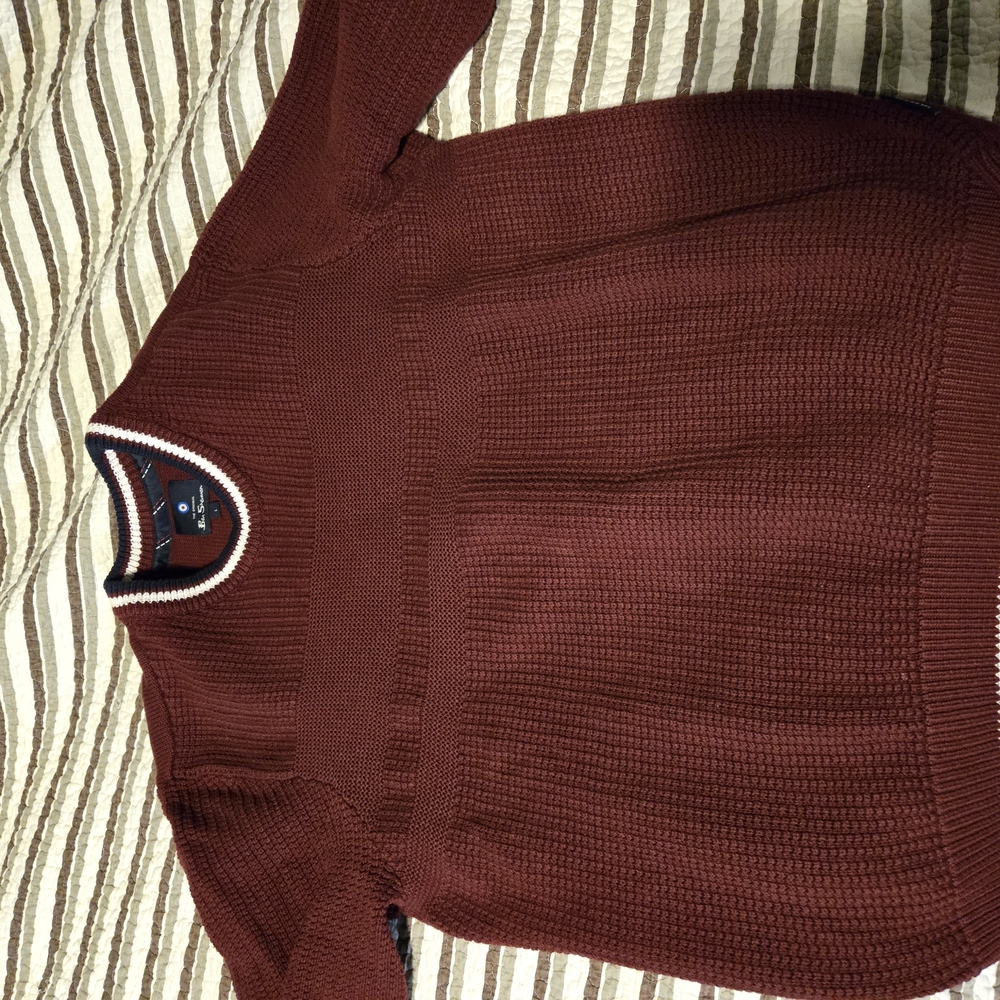 Ben Sherman Maroon Knit Sweater